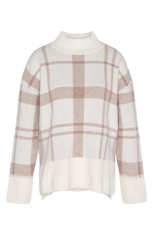 BARBOUR BARBOUR DEANNA PLAID WOOL BLEND MOCK NECK SWEATER 