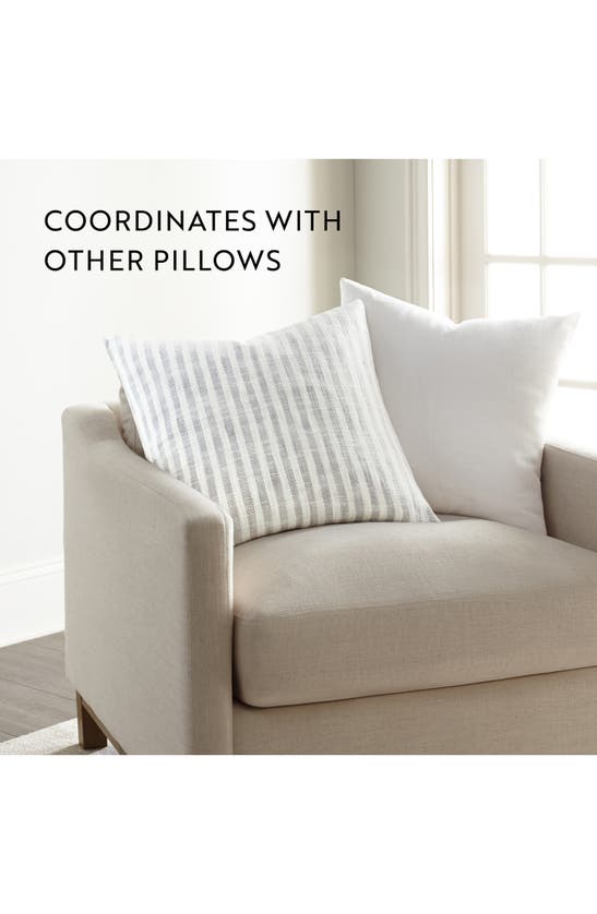 Ienjoy Home Yarn-dyed Stripe Cotton Throw Pillow In Gray