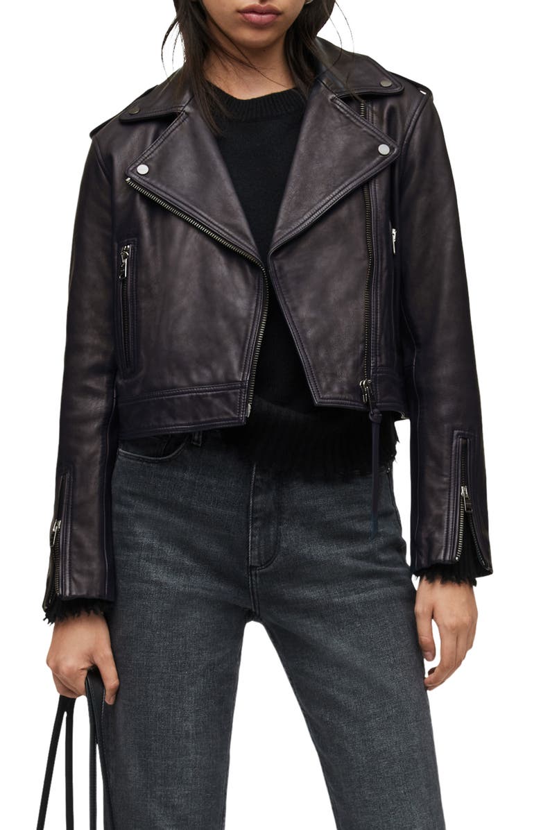 AllSaints Ayra Leather Biker Jacket | Nordstrom