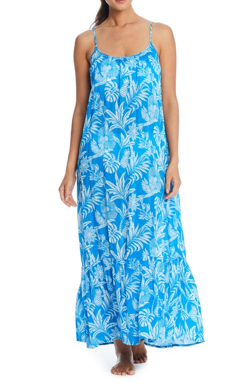 A Place in the Sun Maxi Cover-Up Dress in Big Sur Bleu