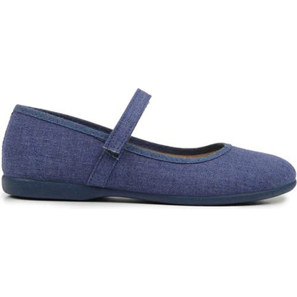 Childrenchic Mary Jane Canvas Sneaker In Denim Blue
