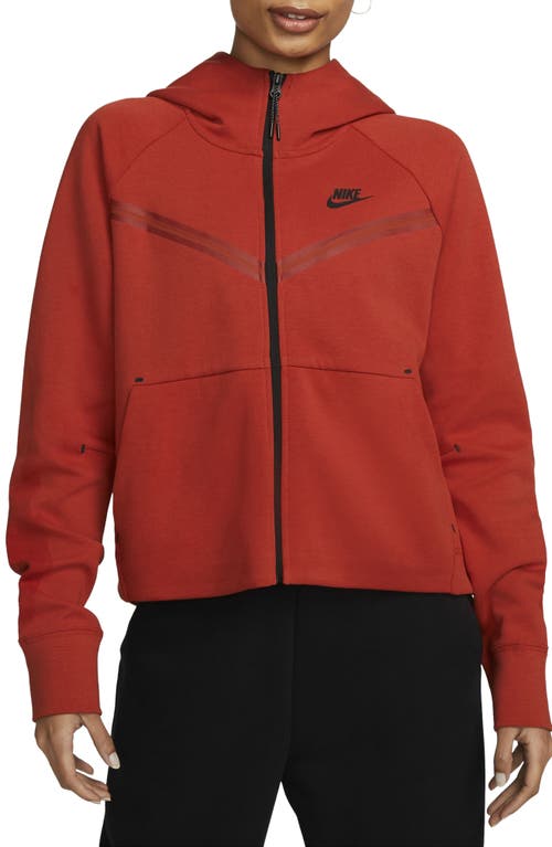 Nike Sportswear Tech Fleece Windrunner Zip Hoodie in Cinnabar/Black