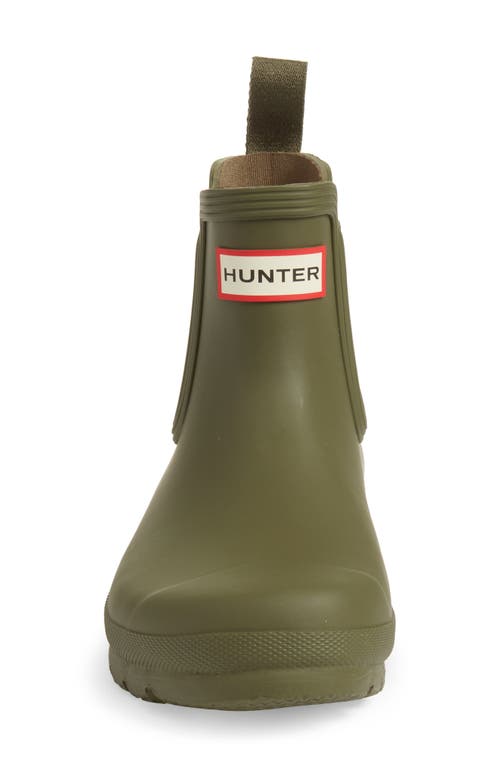 Hunter Original Waterproof Chelsea Rain Boot In Olive Leaf