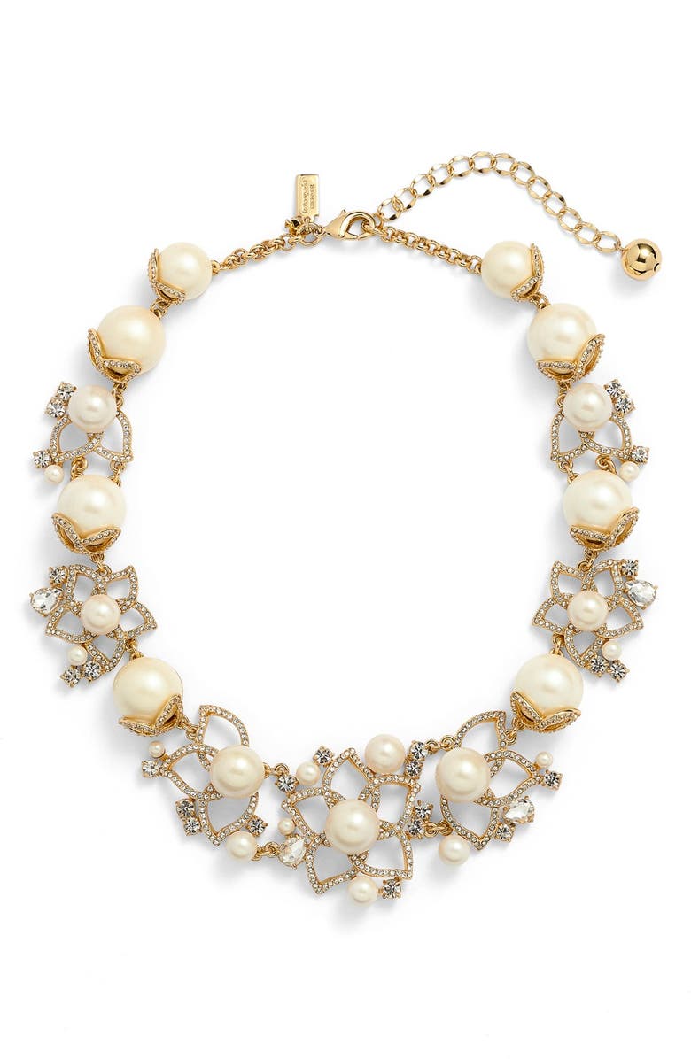 kate spade new york 'bouquet' faux pearl statement necklace | Nordstrom