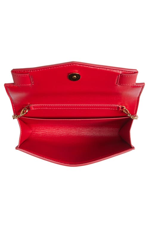 Shop Versace Medusa '95 Leather Crossbody Bag In Lipstick Red- Gold