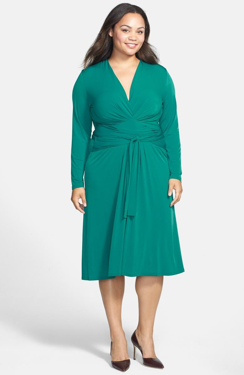 MICHAEL Michael Kors Faux Wrap Jersey Dress (Plus Size) | Nordstrom