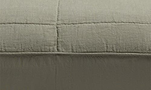 Parachute Linen Box Quilted Sham Set In Moss