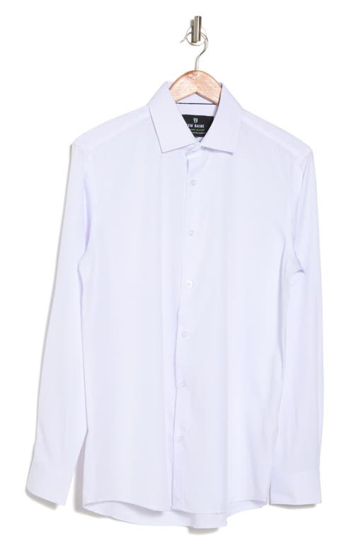 Tom Baine Slim Fit Solid Wrinkle Resistant Performance Stretch Button-up Shirt In White