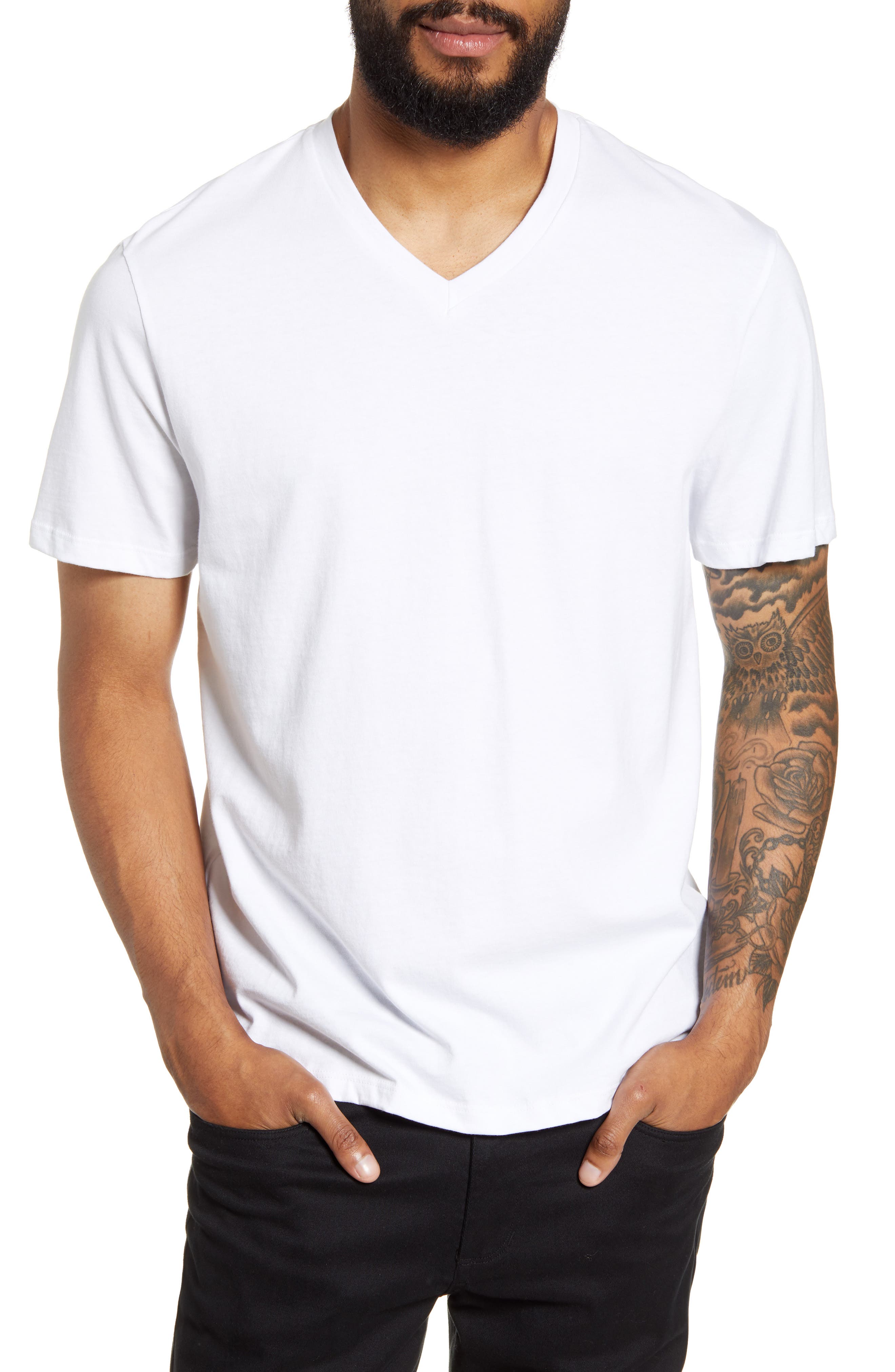 nordstrom mens white t shirts