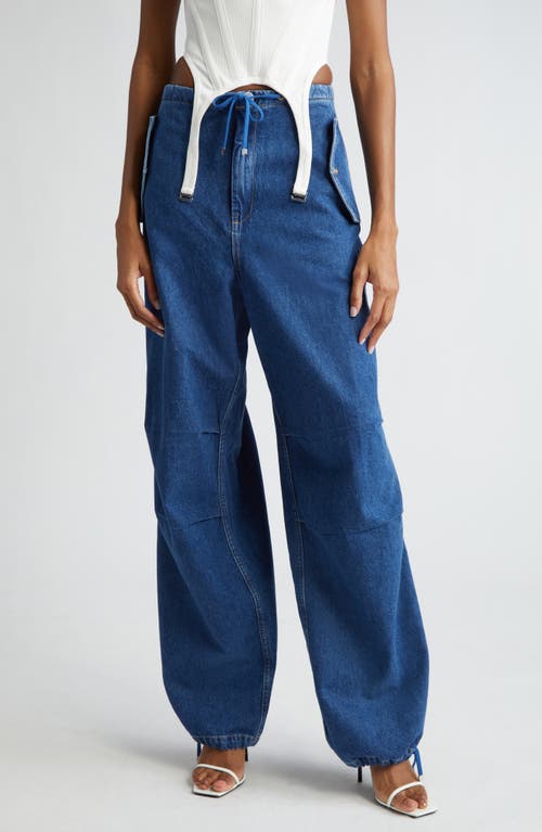 Parachute Baggy Low Rise Wide Leg Jeans in American Blue