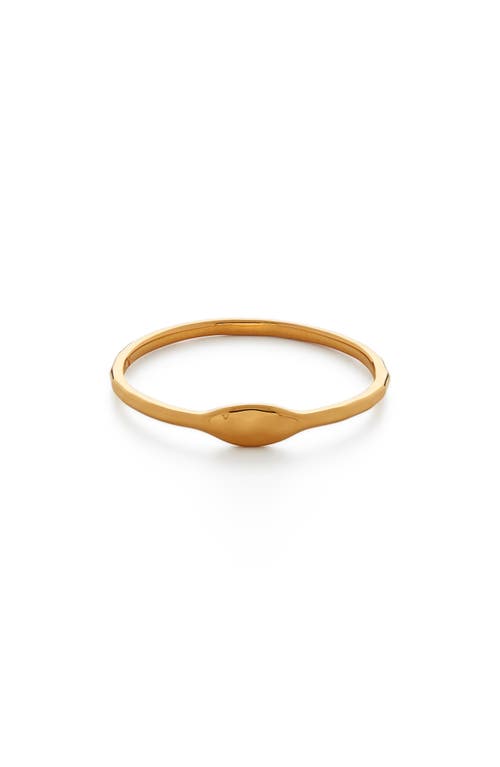 Monica Vinader Siren Muse Mini ID Ring in 18Ct Gold On Sterling S at Nordstrom, Size 6