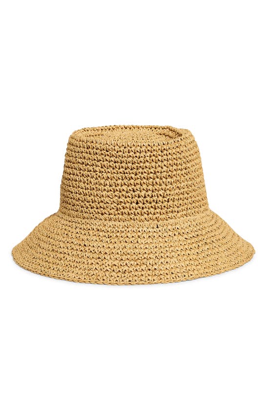 Madewell Lantern Packable Straw Sun Hat In Desert Dune