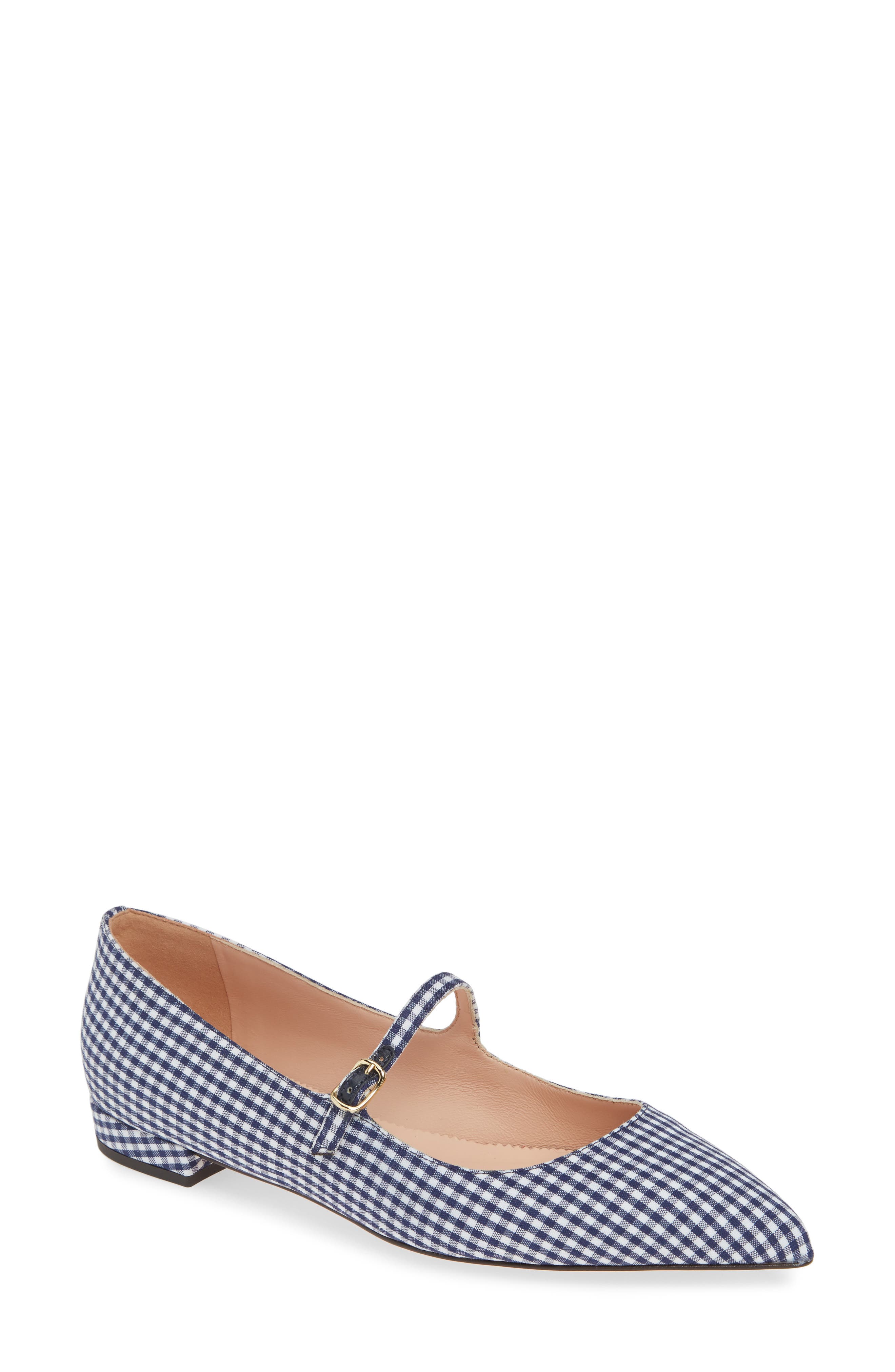 pointed toe mary jane flats