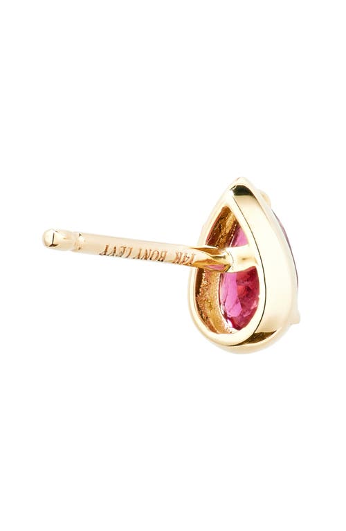 Bony Levy Garnet Teardrop Stud Earrings In 14k Yellow Gold