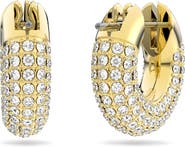 Swarovski pave 2024 hoop earrings