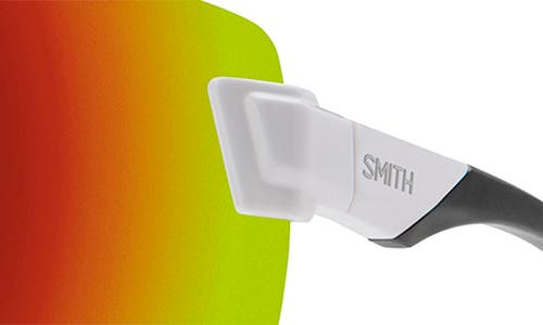 Smith Wildcat 135mm Chromapop™ Shield Sunglasses In White/red