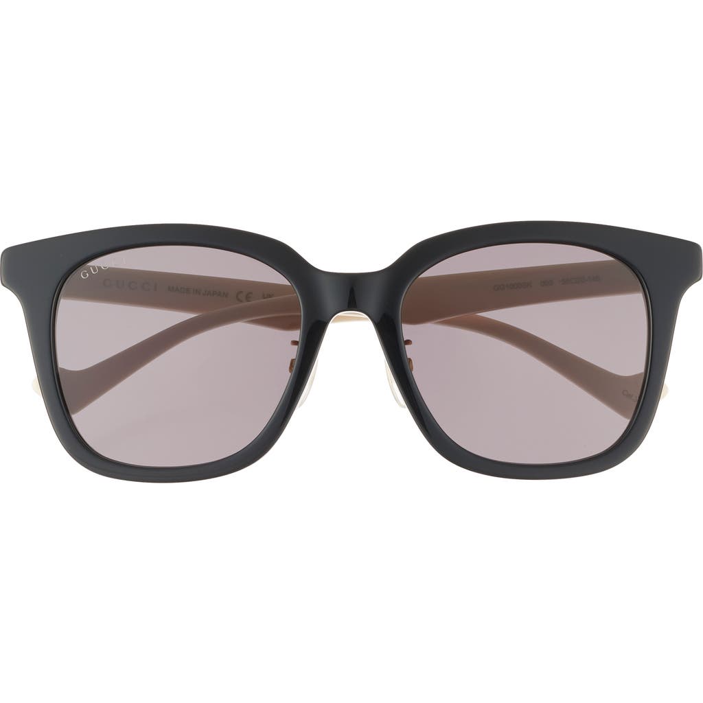 Gucci 55mm Square Sunglasses In Black White Grey