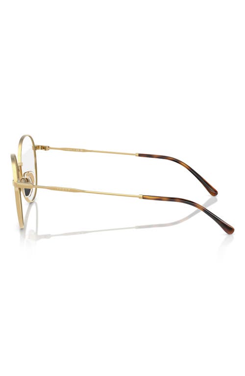 Vogue 50mm Round Optical Glasses In Gold
