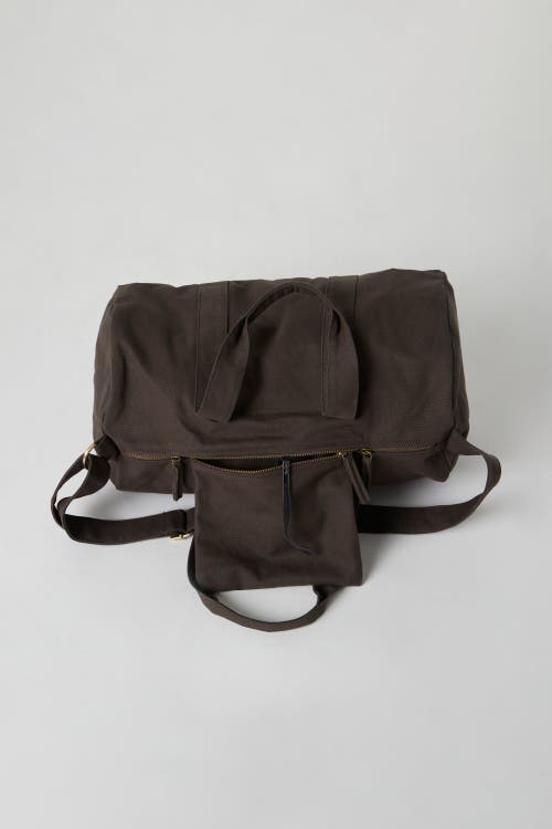 Shop Terra Thread Organic Cotton Gym Bag In Chestnut Brown