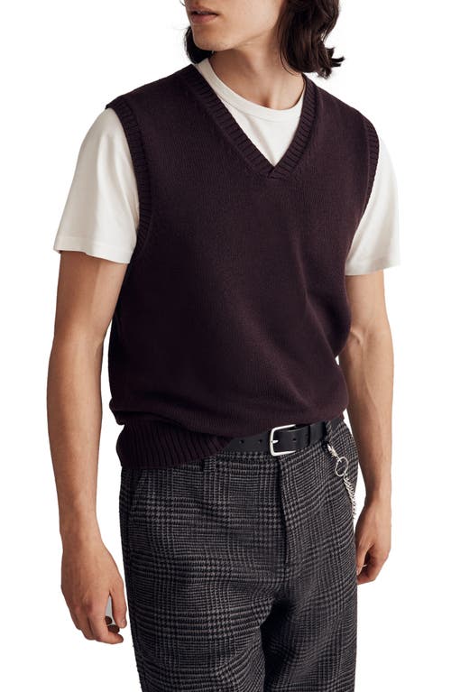 Relaxed Fit Cotton sweater vest