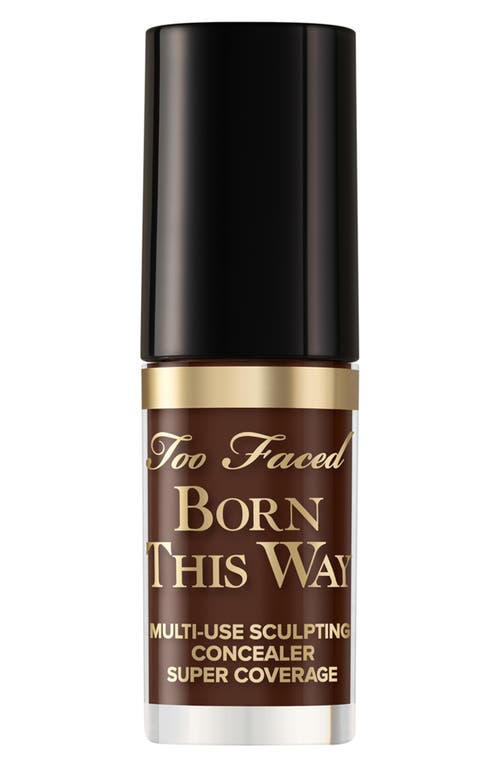 Too Faced Mini Born This Way Super Coverage Multi-use Concealer Ganache 0.06 oz / 1.77 ml In Ganache