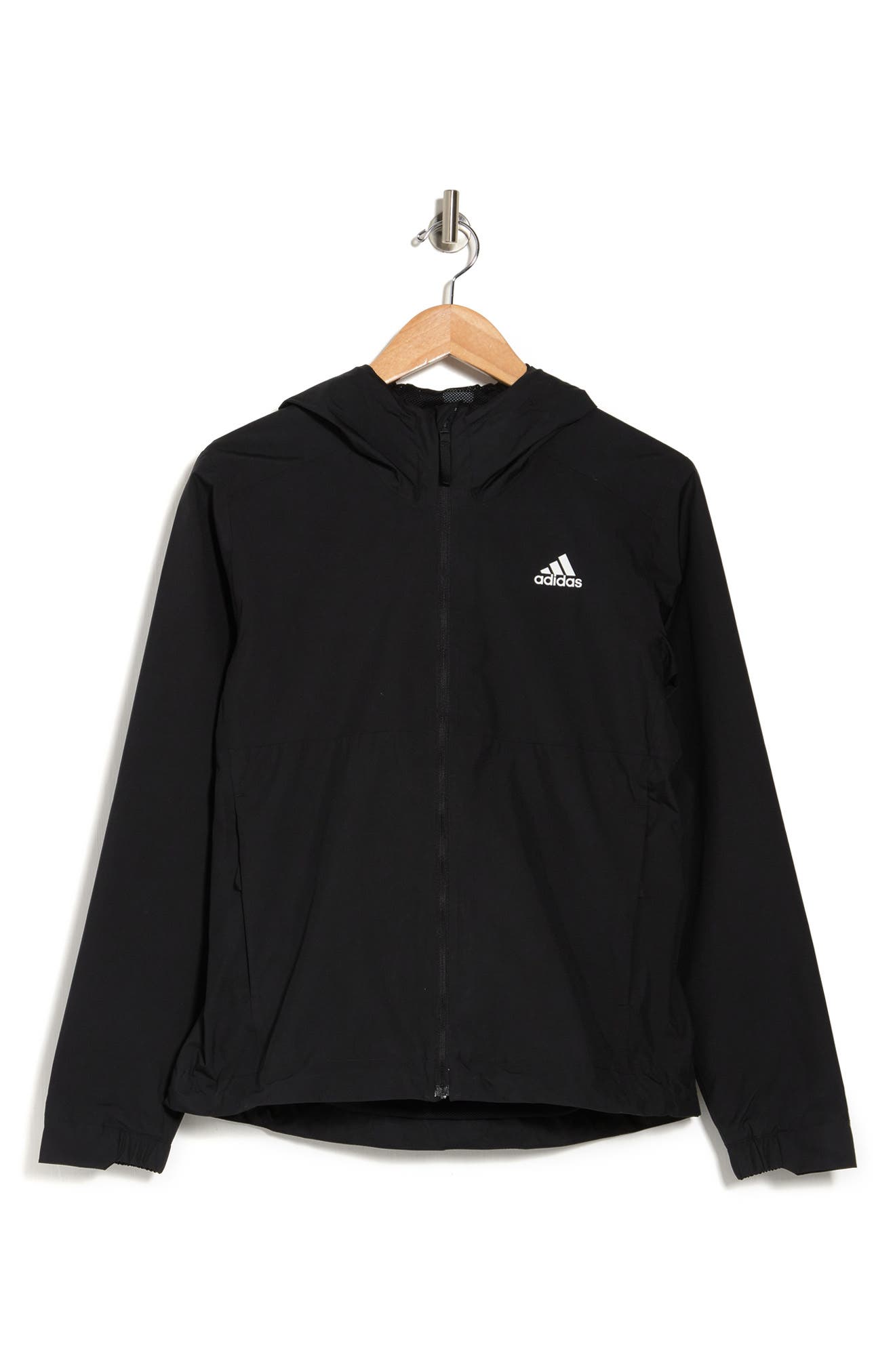 Adidas Originals Bsc 3-stripes Rain.rdy Jacket In Black