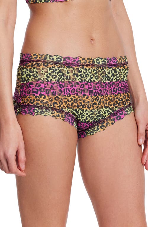 Hanky Panky Printed Signature Lace High Rise Boyshort In Its Electric
