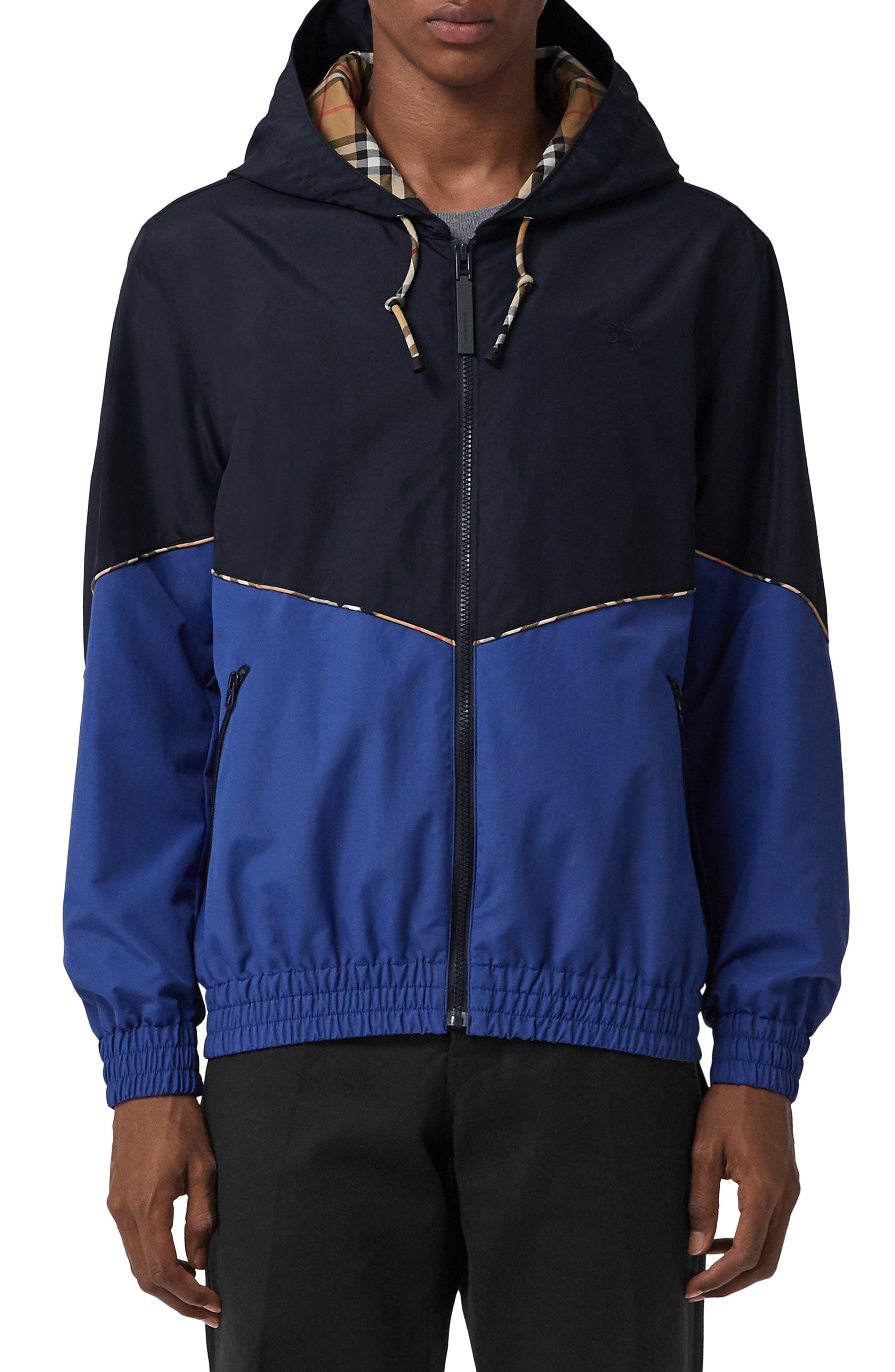 blue burberry hoodie