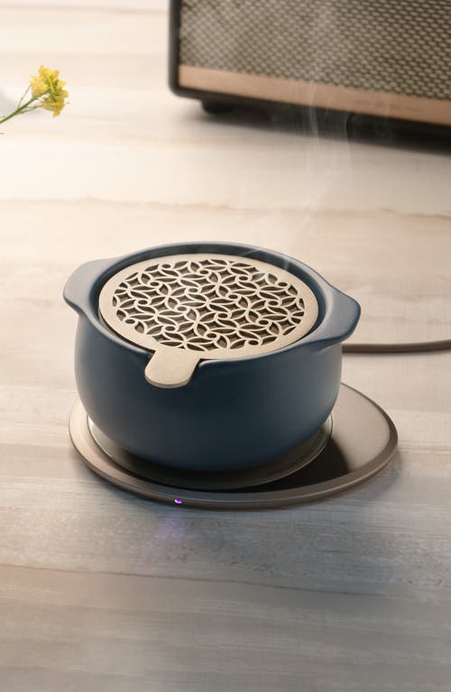 Ohom Jun Self-heating Diffuser Set In Navy Blue