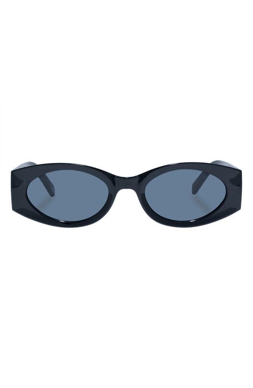 Le Specs Mermaiden 52mm Rectangular Sunglasses In Black