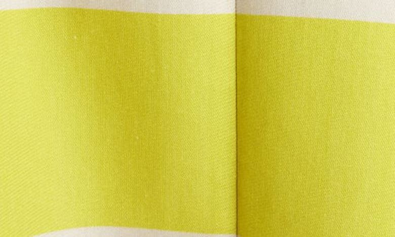Shop Dries Van Noten Block Stripe Oversize Cotton & Linen Blend Rugby Shirt In Lime 201