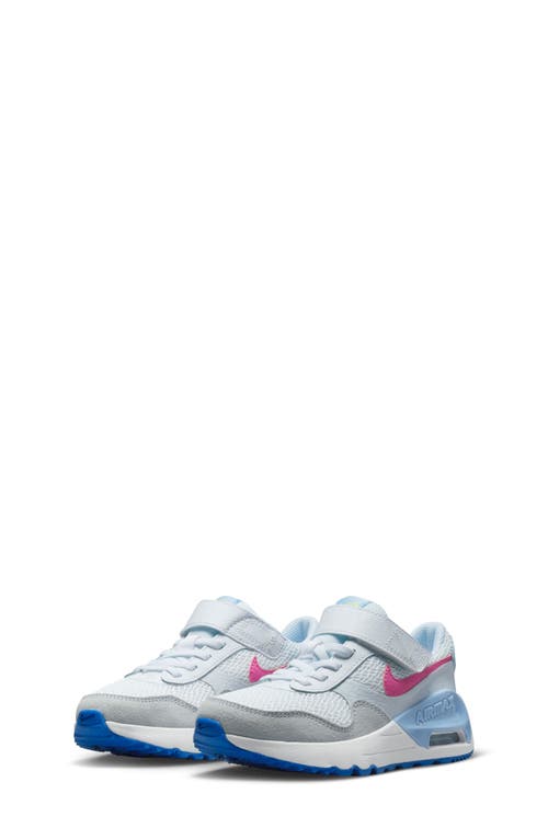 Nike Kids' Air Max SYSTM Sneaker in White/Fuchsia