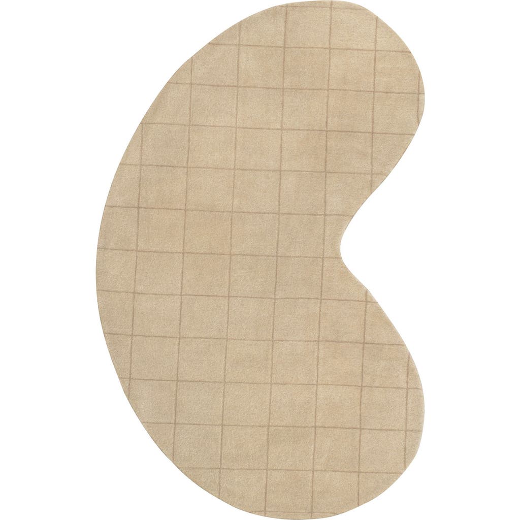 Jonathan Y Bean Modern Plaid Grid Handwoven Wool Area Rug In Beige/light Brown