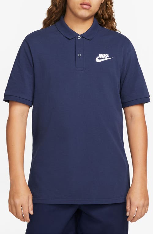 Shop Nike Sportswear Matchup Cotton Polo In Midnight Navy/white