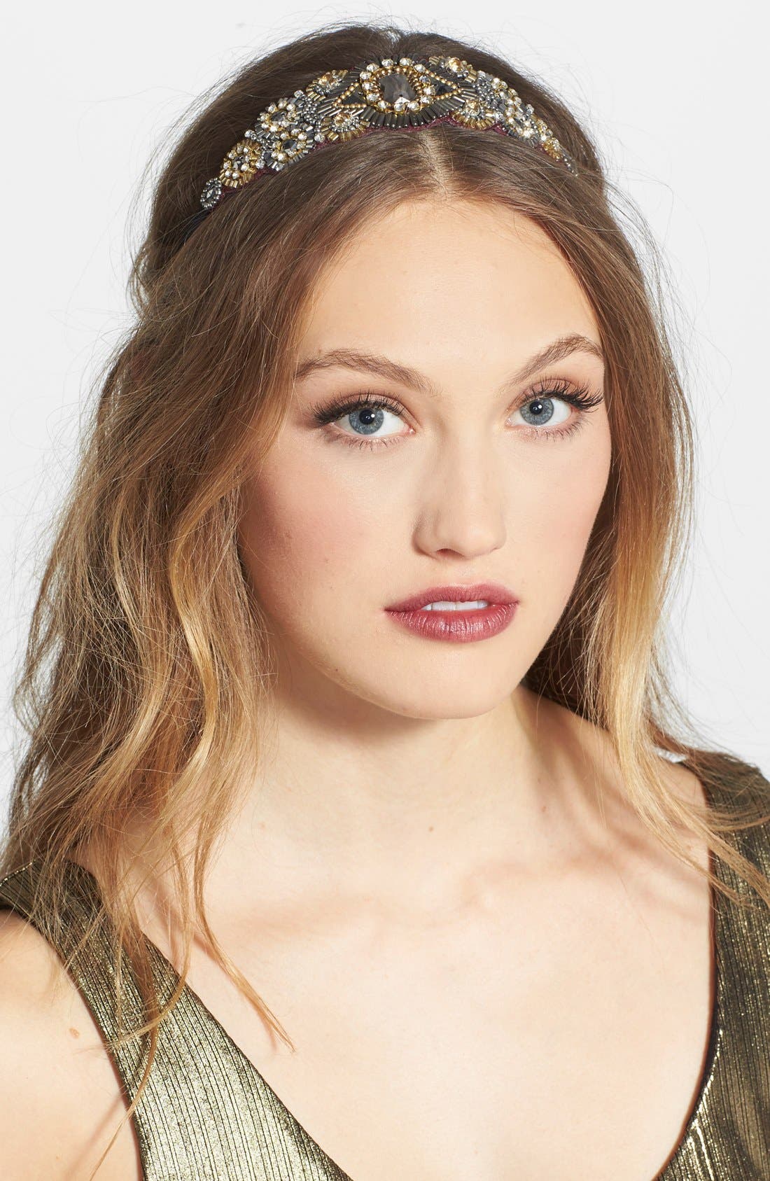 Spring Street Crystal Beaded Head Wrap Nordstrom