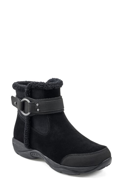 Easy Spirit Elinor Water Resistant Faux Shearling Bootie in Black at Nordstrom, Size 7.5