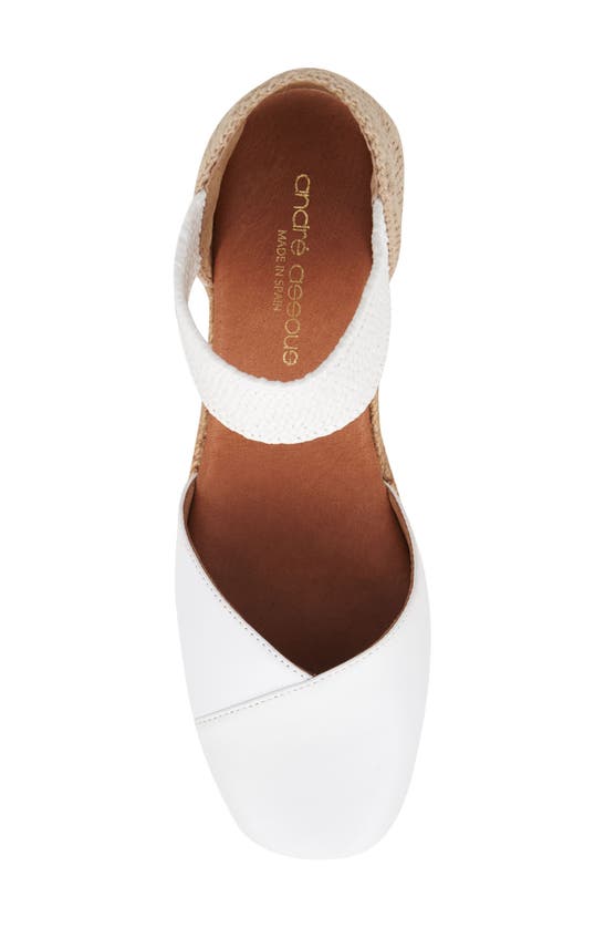 Andre Assous Pedra Espadrille Wedge In White