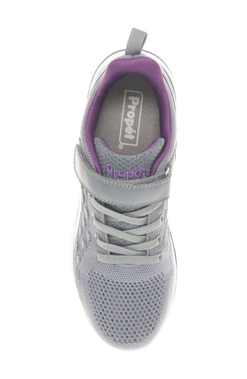 Shop Propét Travelactiv Axial Fx Sneaker In Grey/purple