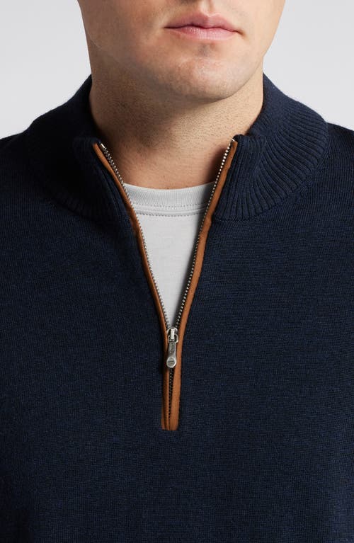 Shop Johnnie-o Raynor Half Zip Wool Sweater In Shanty