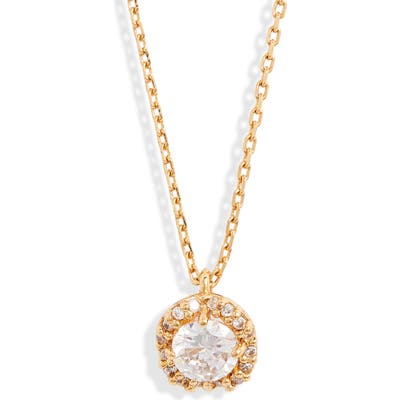 Kate Spade New York Pave Round Mini Pendant Necklace