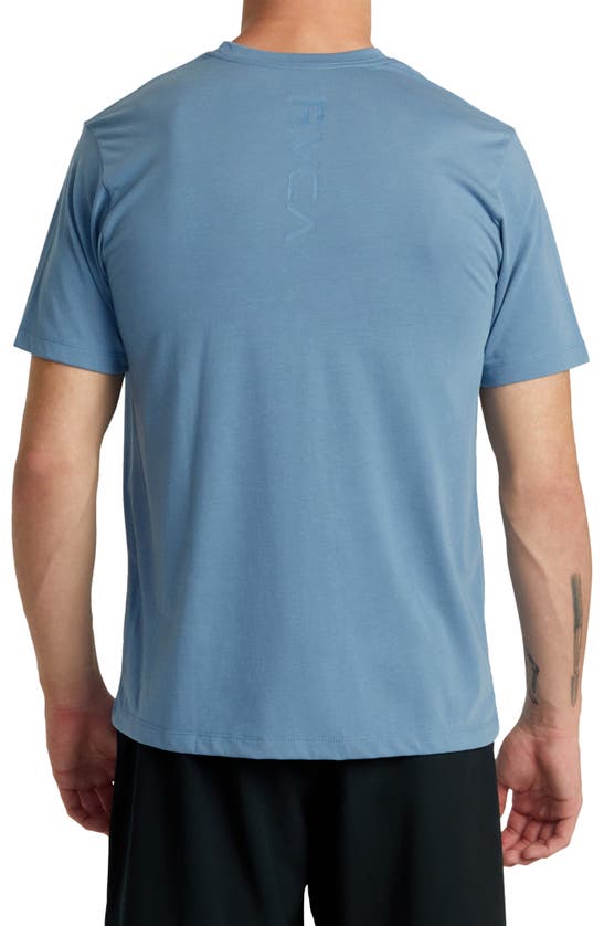 Shop Rvca Va Mark Performance Graphic T-shirt In Blue Tack
