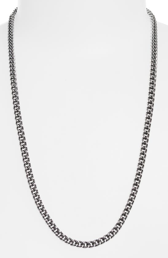 Good Art Hlywd Ruby Rosette 4a Curb Chain Necklace In Sterling Sliver