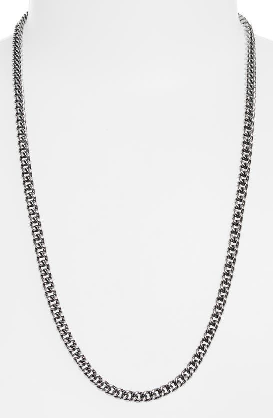 Shop Good Art Hlywd Ruby Rosette 4a Curb Chain Necklace In Sterling Sliver