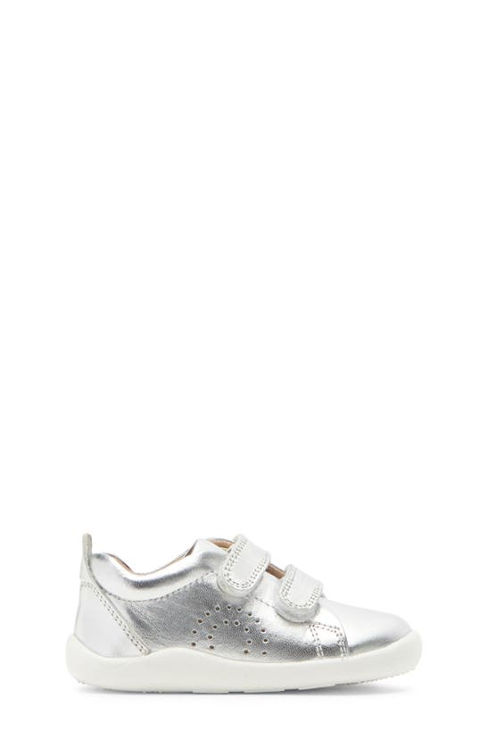 Shop Old Soles Kids' Metallic Leather Sneaker In Silver