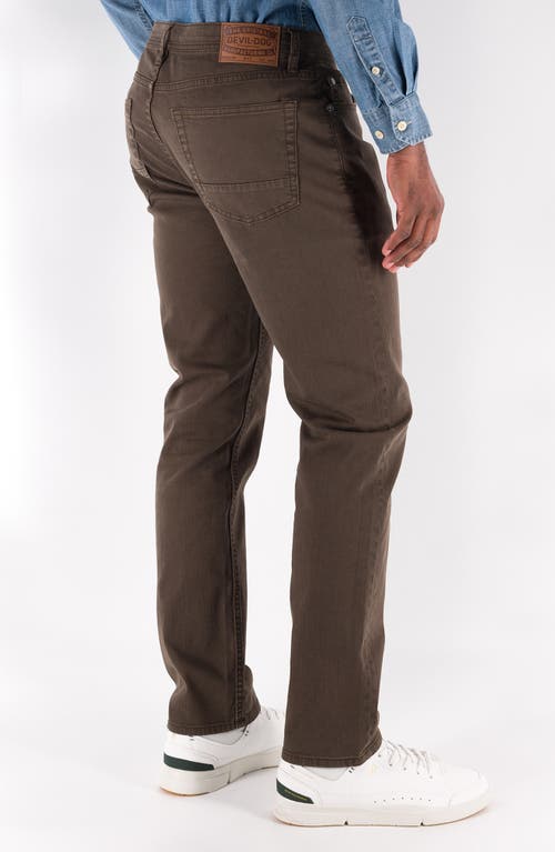 Devil-dog Dungarees Athletic Fit Stretch Jeans In Dark Roast