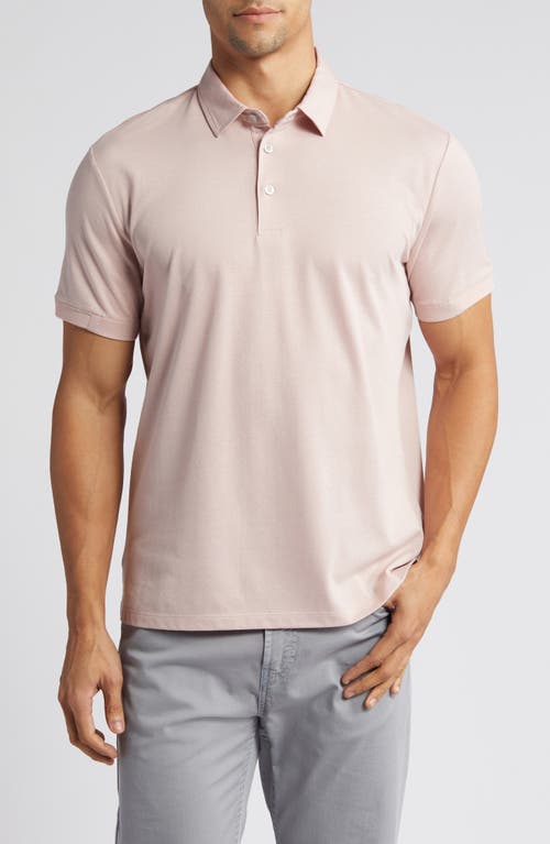 Texture Polo in Coral