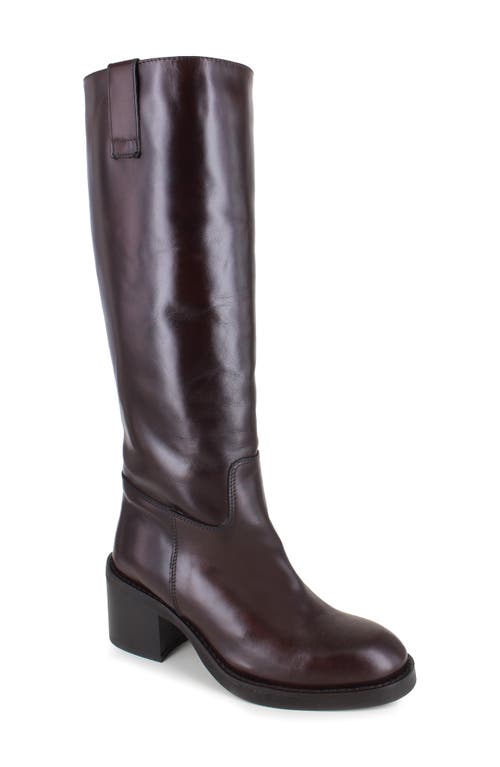 Isle Knee High Boot in Brown Leather