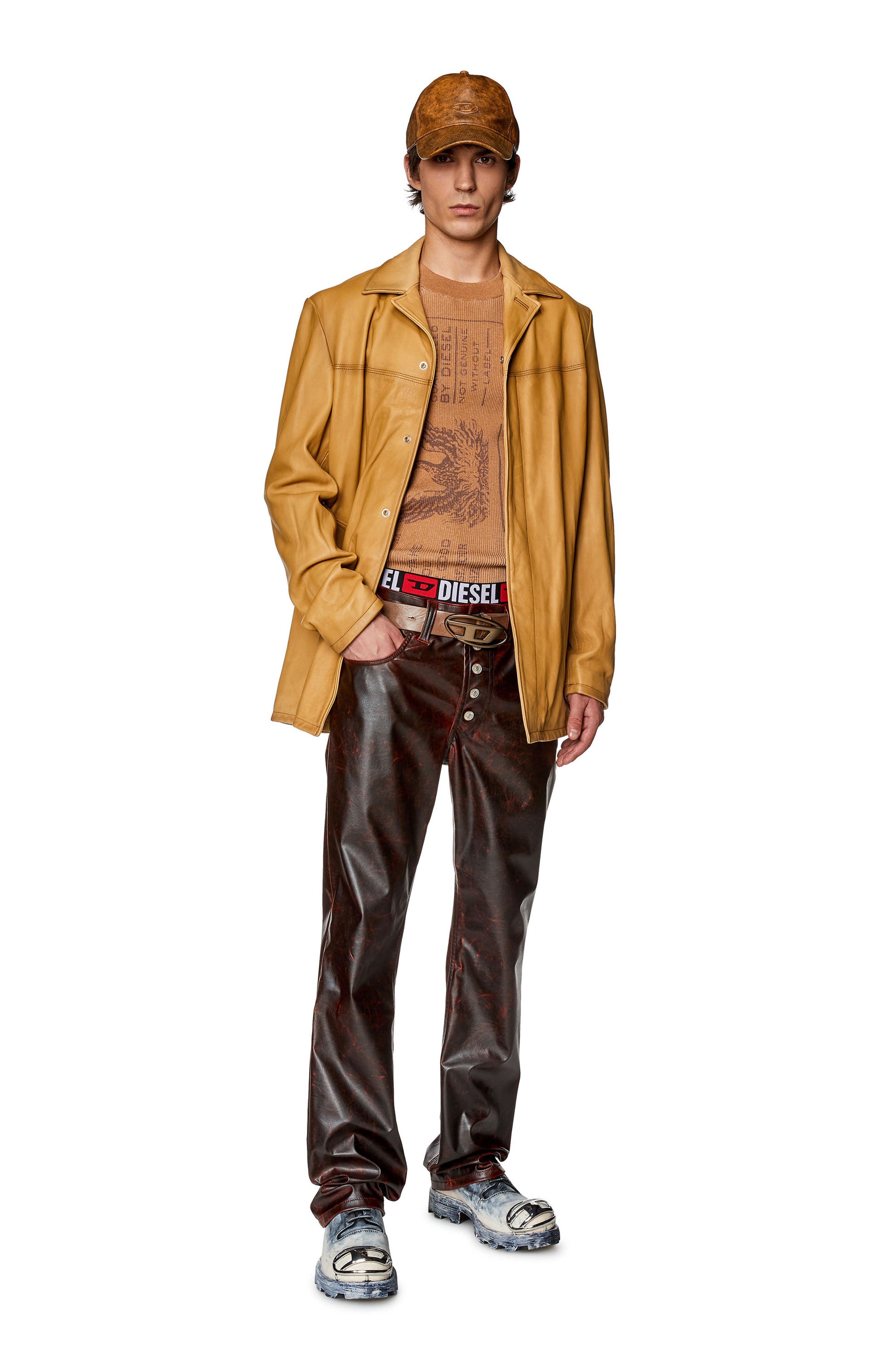 DIESEL® DIESEL P-Revol Regular Fit Coated Five Pocket Pants in 