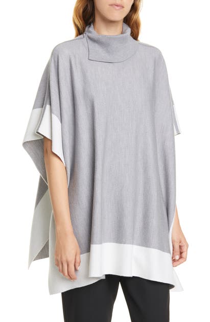 Click to view more detailed imagery on our partner's website Boss Lisandra Turtleneck Poncho Sweater In Patterned