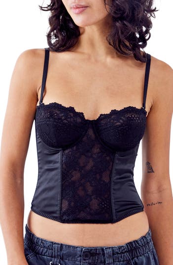 Ava Woven Lace Corset Top